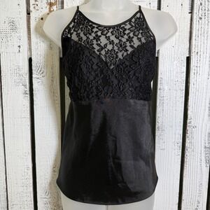 Y2K Erika‎ Taylor Intimates Black Lace Cami Romantic Top Coquette Fairy Festival